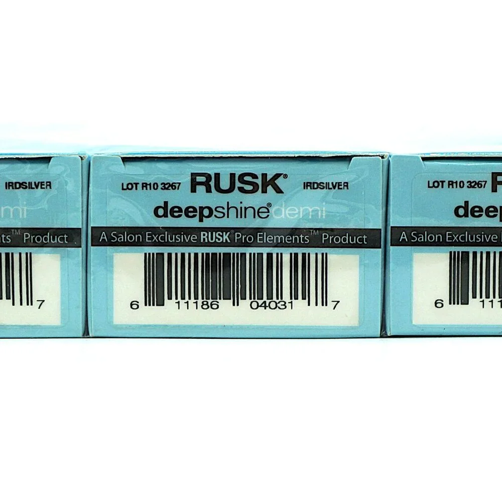 Rusk Deepshine Demi Hair Color Silver 3.4oz Lot 3 Ammonia-Free NEW‎